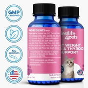 BestLife4Pets Cat Weight Gain & Hyperthyroidism - Safe and Effective Cat Appetite Stimulant, Thyroid and Metabolic Support