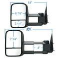 thumbnail image 2 of K-Source Miroir de Remorquage Extérieur 62073-74G Remplacement OEM; Rallonge de 4 Pouces; Manuel; Sans Clignotant; Sans Miroirs Chauffants; Pliant; Noir; Ensemble de 2, 2 of 2