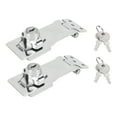 PAOMIAN Keyed Hasp Locks Zinc Alloy Safety Key Locking Hasp Kit for