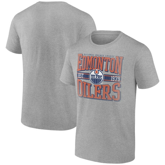 Men's Heather Gray Edmonton Oilers Retro Vibe T-Shirt