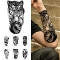 thumbnail image 4 of Tiger Lion Temporary Tattoo Sticker Fake Tatoo Body Arm Art Sale Hot Men Nice J0P4, 4 of 6