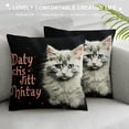 thumbnail image 3 of JEUXUS  It’s Not Cat Hair It’s Kitty Glitter Throw Pillow Cover, Cat Lover Gifts for Women Men, Doxie Pillow case  Home Room Bed Sofa Decor, 3 of 5