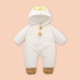 thumbnail image 1 of Herrnalise - Mono de forro polar para recién nacidos con capucha, cálido y grueso, ropa de invierno, traje de nieve para bebés, niñas y niños, 1 of 8
