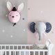 thumbnail image 3 of Decoración hogareña Gwong animales cabeza decoración de pared delicada algodón relleno peluche de peluche colgando decoración de juguete decoración del hogar Gwong 21070576, 3 of 6