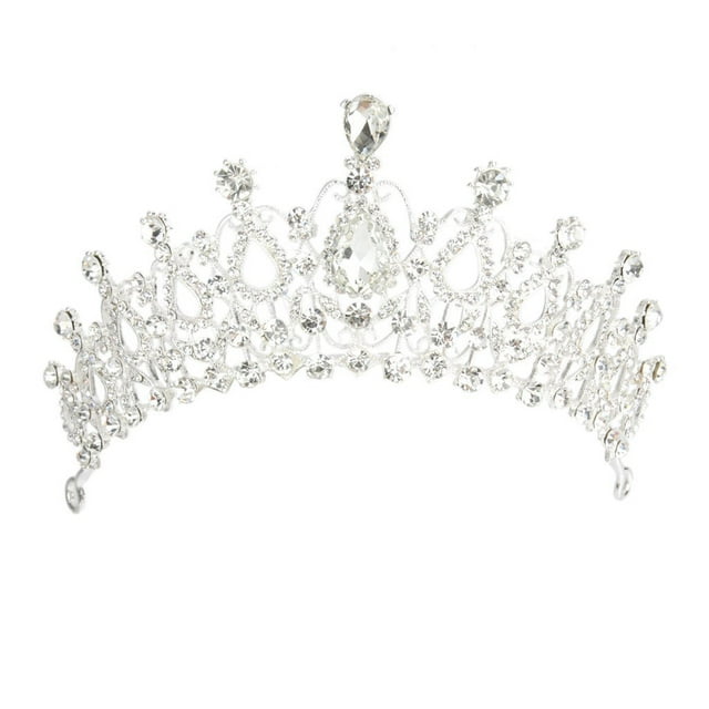 Wedding Bridal Rhinestone Decorated Crystal Teardrop Hair Barrettes / Headband / Hair Loop / Tiara Headpiece (Sliver)