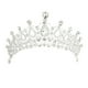 thumbnail image 1 of KAKOWELY Diadema/Diadema/Tiara con cristales en forma de lágrima para novias (plateada), 1 of 5