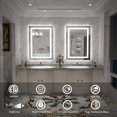 thumbnail image 2 of LED Mirror for Bathroom x Backlit + Front Lighted Bathroom Mirror with Lights HighDensity Double Light Strips Colors ShatterProof Fog and Brightness Memory, 2 of 8