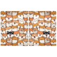 thumbnail image 2 of Orange Corgi Pattern Tier Curtains Tier Kitchen Living Room Bedroom Balcony 2 Panels 27x36 Inch, 2 of 9