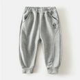 thumbnail image 2 of Boys Sweatpants Casual Trousers Boys Joggers 5T Baby Toddler Kids Elastic Waist Jogger Pants with Pockets Size 5-6 Years Light Gray, 2 of 4