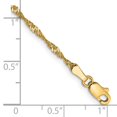thumbnail image 2 of 14k Yellow Gold Anklet 10 inch 1.7 mm 1.70 Singapore with Lobster Clasp, 2 of 2