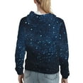 thumbnail image 7 of Haiem Blue Glitter Retro for Women's Fashion Hoodies & Sweatshirts with Kangaroo Pocket,Hooded Sweatshirt with Eye-catching Drawstrings-Large, 7 of 7
