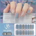 thumbnail image 4 of 14Tips DIY NAil Art Making Simple Self-Adhesive Foil Glittering French Manicure Decal Gel Nail Polish Strips Gel Nail Stickers Gel Full Nail Wraps Nail Art Stickers BLACK, 4 of 6