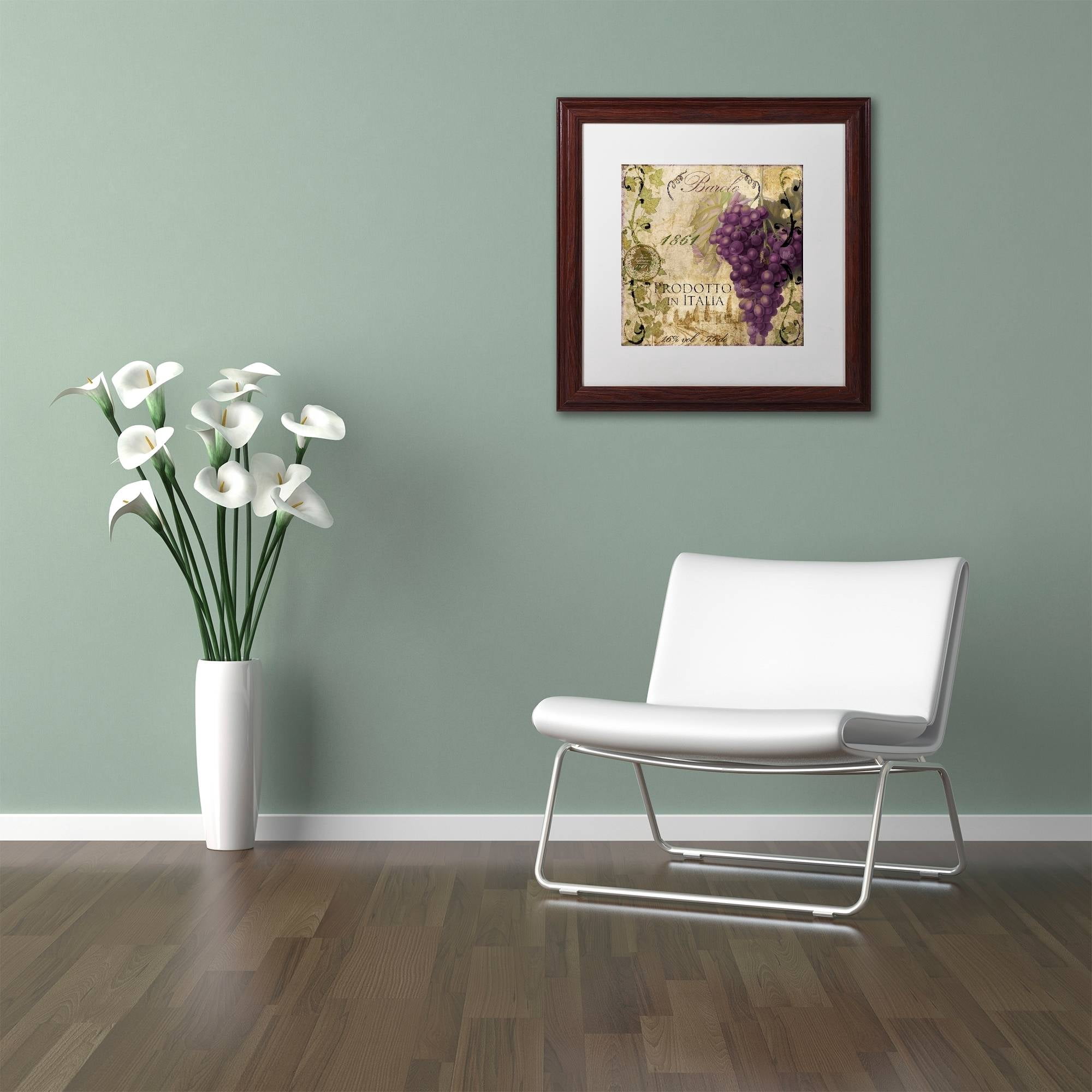 Trademark Fine Art "Vino Italiano II" Canvas Art by Color Bakery White Matte, Wood Frame