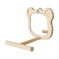 thumbnail image 3 of perfeclan Wooden Bird Mirror for Parrots, Interactive Game Toy, Climbing Parrot Stand with Perch Stand, Bird Parakeet Mirror for Parakeets,, 3 of 9