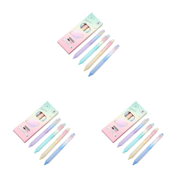 Gel Pens Point Pen,Smooth Writing Pens with Medium Point,Retractable Gel Ink Pens,Smooth Writing No Bleed,Gradient Color,Journaling Note,Taking Sketching,4 Pc,Pink-3Pcs