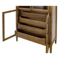 thumbnail image 4 of Modern Wood Display Cabinet Dining Storage Bookcase Fully Assembled Brown, 4 of 10