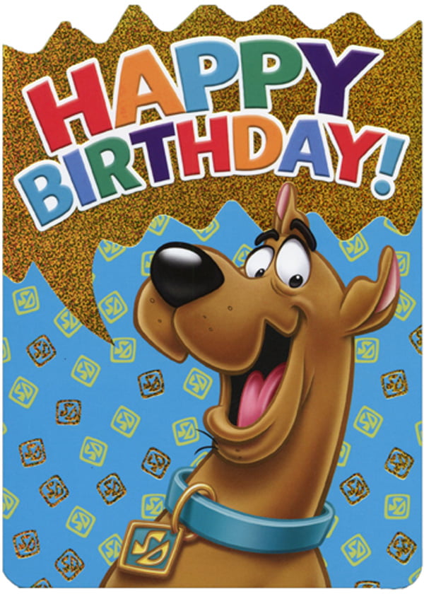 Paper House Productions Scooby Doo Die Cut Foil Birthday Card For Kids