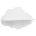 thumbnail image 4 of Stri 1pc Punch Free Wooden Cloud Shape Baffle Shelf Floating Shelf for Home (White), 4 of 7