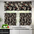 thumbnail image 3 of Yuyamidu Daisy Ladybug Kitchen Curtains and Valances 3 Panel Set Easy to Install Small Short Cafe Window Curtains Energy Saving Window Treatment Tiers for Living Room Bathroom, 3 of 5