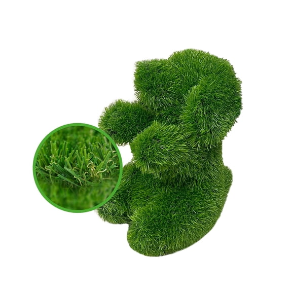 Universal Statues Sitting Dog Artificial Outdoor Garden Turf Topiary - 14"