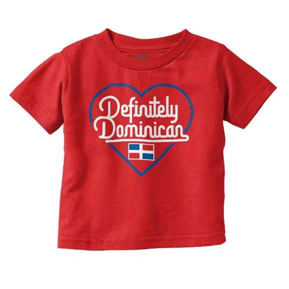 Definitely Dominican Cute Flag Love Youth T Shirt Tee Girls Infant Toddler Brisco Brands 6M