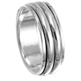 thumbnail image 4 of Sterling Silver Men's Spinner Simple Ring ( Sizes 8 9 10 11 12 13 ) Classic Pure 925 Band 8mm Rings (Size 13), 4 of 4