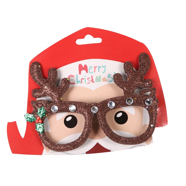 Worallymy Navidad Brillo Gafas Marcos Fiestas de Navidad Favores de vacaciones Foto Props Traje de Navidad Anteojos Worallymy JD735806567