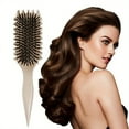 GUANGZHYZYFUS Beige Boar Bristle Hair Brush Styling Brush for