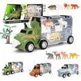 thumbnail image 4 of TRENDHAUS Triceratops Dinosaur Truck Transport Carrier Set with Pull-Back Cars for Boys-New, 4 of 6