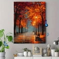 thumbnail image 4 of Qisvanset Autumn Park Oil Painting Canvas Wall Art 15.75x11.81 Inches, 4 of 8
