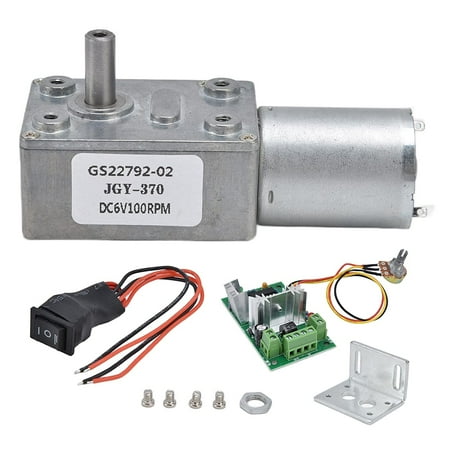 6V High Torque DC Turbo Worm Geared Motor, Mini Electric Speed ...