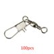 thumbnail image 4 of Toystoory 100 Uds rodamiento de bolas rodante forma giratoria señuelo de pesca conector a presión Pescar Acier 7+3, 4 of 6