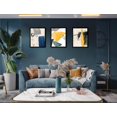 thumbnail image 6 of Modern Blue Abstract Minimalist Wall Art Painting Decor, Gold Canvas Poster Prints, Nordic Texture White Artwork Pictures for Living Room Bathroom Office Home Decoration, 6 of 6