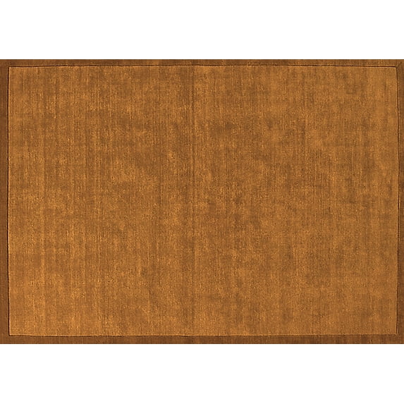 Ahgly Company Indoor Rectangle Solid Orange Modern Area Rugs, 8' x 10'