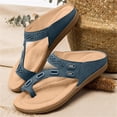 thumbnail image 2 of Wioihee Flat Massage Flip Flops Women'S Sandals and Slippers Set Toe Women'S Sandals Blue 37(37), 2 of 5