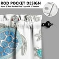 thumbnail image 5 of Kitchen Curtains 36 Inch Short - 3 Panel Set, Hawaiian Sea Turtle Ocean Design, Tropical Underwater Marine Life Print, Rod Pocket Window Curtain, Easy Wash, 5 of 6