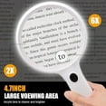 Magnifying Glass with Light, 4.7inch Extra Large Magnifier with 14Led