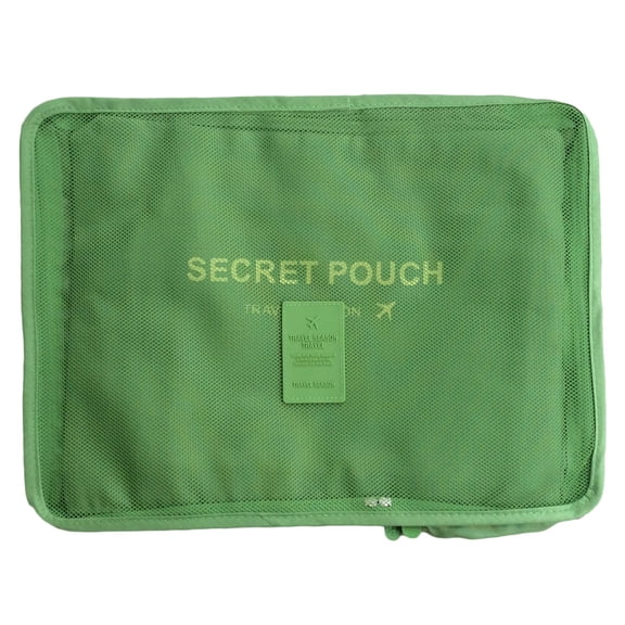 Lovely Annie 6 PCS Set Smart Bag Organizer Mess Free Bag in Bag Insert w/ Zippered Compartments | Fits Different Totes, Backpack, Purses and Bags Large(Green)