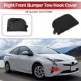 thumbnail image 2 of Tapa del gancho de remolque delantero derecho para Toyota Prius 2017-2022, tapa del gancho de remolque, gancho No.5212747908, plástico negro mate, 1 pieza, 2 of 6