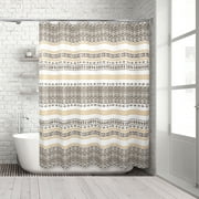 Sorento Fabric Polyester Microfiber Printed Shower Curtain by Allure Home Creation, Natural, 70" x 72"