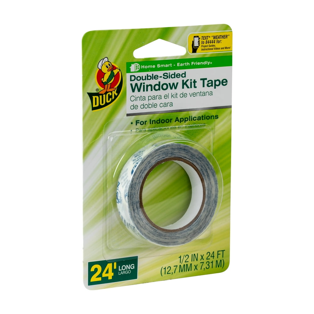 Duck Brand DoubleSided Window Kit Tape Indoor, .25 in. x 24 ft