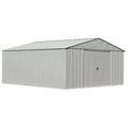 thumbnail image 1 of Arrow Classic 14 x 14 x 7 ft Flute Grey Steel Storage Shed, 1 of 8