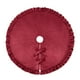 thumbnail image 2 of Red Ruffle Velvet Christmas Tree Skirt 52in, Holiday Tree Skirt for Christmas, Plush Velvet Christmas Decoration, Red Tree Skirt for Festive Home Decor, 2 of 9