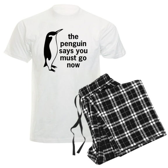 CafePress - The Penguin Says Men's Light Pajamas - Men's Light Loose Fit Cotton Pajama Set