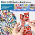 thumbnail image 4 of Compact Pharmacy Travel Pill Organizer with 146 Labels: 10-Compartment Medicine Case for Daily and Weekly Use - Portable and Stylish Pill Box for Vitamins and Medications, 4 of 5