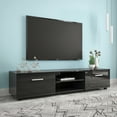 thumbnail image 2 of Zechuan TV Stand with 2 Storage Cabinets for TVs up to 70", Black, 2 of 8