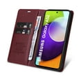thumbnail image 5 of Wallet Case for Samsung Galaxy A52, Kickstand and 2 Card Slots, Shockproof and Scratch Resistant, Red, 5 of 15