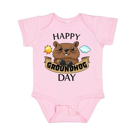 

Inktastic Happy Groundhog Day- Cute Gift Baby Boy or Baby Girl Bodysuit