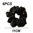 thumbnail image 2 of Scrunchies para el cabello con banda elástica, lazos para el cabello, cuerdas, soporte para cola de caballo para mujeres y niñas, 6 unidades MFZFUKR BST3007846-2, 2 of 5