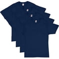 thumbnail image 2 of Hanes T-Shirts à Col Ras du Cou ComfortSoft pour Hommes, Lot de 4, 3TG, Marine, 2 of 4